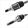 2-Pc CV Axle Shaft Assembly + Hub Bearing, Rear Driver & Passenger, A-Premium APCVA2478