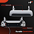 APDHO1799TW Rear Tailgate Chrome Handle without Keyhole