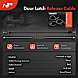APDOC004 Front Driver or Passenger Door Latch Release Cable