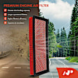 APEAF1534 2 Pcs High Performance Engine Air Filter