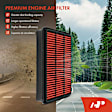 APEAF1572 2 Pcs Front High Performance Engine Air Filter
