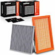 APEAF1867 2 Pcs Engine and Active Carbon Cabin Air Filter