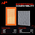 APEAF1867 2 Pcs Engine and Active Carbon Cabin Air Filter