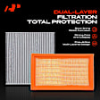 APEAF1867 2 Pcs Engine and Active Carbon Cabin Air Filter