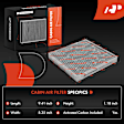 APEAF1889 2 Pcs Engine and Active Carbon Cabin Air Filter