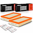 APEAF497 2 Pcs Engine Air Filter with Flexible Panel