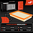 APEAF499 2 Pcs Engine Air Filter with Flexible Panel