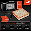 APEAF653 2 Pcs Engine Air Filter