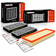 APEAF868 3 Pcs Engine & Activated Carbon Cabin Air Filter