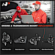 APEM018 4-Pc Front and Rear Engine Motor & Transmission Mount Kit
