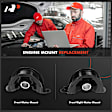 APEM050 2-Pc Front Engine Motor Mount Kit