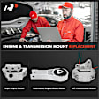 2018 Jeep Compass - 3-Pc Rear Engine Shock & Transmission & Engine Mount Kit