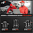APEM189 3-Pc Front Engine Motor & Transmission Mount Kit