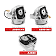 APEM204 3-Pc Front and Rear Engine Motor & Transmission Mount Kit