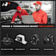 APEM319 4-Pc Front and Rear Engine Motor & Transmission Mount Kit