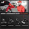 APEM360 4-Pc Front and Rear Engine Motor Mount Kit