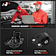 APEM621 2-Pc Front, Passenger Side and Rear Engine Mount Kit