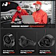 APEM678 3-Pc Front and Rear Engine Motor Mount Kit