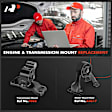 APEM778 2-Pc Rear Engine Motor & Transmission Mount Kit