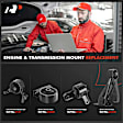 APEM783 4-Pc Front and Rear Engine Motor & Transmission Mount Kit