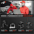 APEM788 4-Pc Front and Rear Engine Motor & Transmission Mount Kit