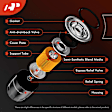 APEOF094 2 Pcs Engine Oil Filter