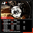 APHB0187 2x Rear Wheel Bearing & Hub Assembly