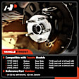 APHB0451 2x Rear Wheel Bearing & Hub Assembly