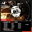 APHB0948 2x Front Wheel Bearing & Hub Assembly