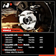 APHB1205 2x Front Wheel Bearing & Hub Assembly with ABS Sensor