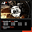 APHB1289 2x Front Wheel Bearing & Hub Assembly with ABS Sensor