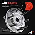 APHB1305 2x Front Wheel Bearing & Hub Assembly with ABS Sensor