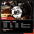 APHB1356 2x Front Wheel Bearing & Hub Assembly with ABS Sensor