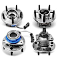 APHB1589 4 Pcs Front & Rear Wheel Bearing & Hub Assembly