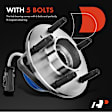 APHB1589 4 Pcs Front & Rear Wheel Bearing & Hub Assembly
