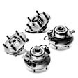 APHB1591 4 Pcs Front & Rear Wheel Bearing & Hub Assembly