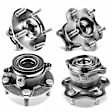 APHB1599 4 Pcs Front & Rear Wheel Bearing & Hub Assembly