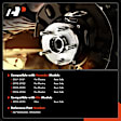 APHB1935 2 Pcs Wheel Hub and Bearing Assembly with ABS