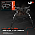 APHHI208 2 Pcs Front Steel Hood Hinge