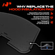 APHIP053 Hood Insulation - Black, Direct Fit, Sold Individually