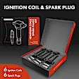 APIC0502 12-Piece Kit Black Ignition Coil and Iridium Spark Plug Kits