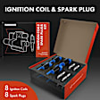 APIC0524 16-Piece Kit Blue Ignition Coil and Iridium Spark Plug Kits