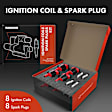 APIC0525 16-Piece Kit Red Ignition Coil and Iridium Spark Plug Kits
