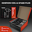 APIC0530 16-Piece Kit Black Ignition Coil and Iridium Spark Plug Kits