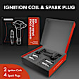 APIC0531 2x Black Ignition Coil & 4x IRIDIUM Spark Plug Kits