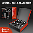 APIC0538PG 10-Piece Kit Black Ignition Coil and Iridium Spark Plug Kits