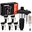 APIC0539PG 12-Piece Kit Black Ignition Coil and Iridium Spark Plug Kits