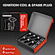 APIC0539PG 12-Piece Kit Black Ignition Coil and Iridium Spark Plug Kits