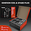 APIC0544 16-Piece Kit Black Ignition Coil and Iridium Spark Plug Kits