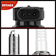 APIC0551 12-Piece Kit Black Ignition Coil and Iridium Spark Plug Kits